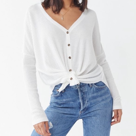 Urban Outfitters Sweaters - Urban Outfitters Oversized Button-Front Top Urban Outfitters Sweaters - Urban Outfitters Oversized Button-Front Top